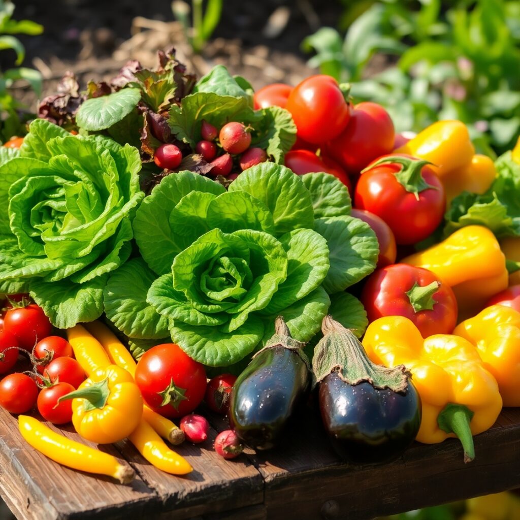 A Colorful Feast of Fresh Vegetables – free AI stock image