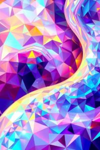 Colorful Geometric Abstract Vibrations – free AI stock image