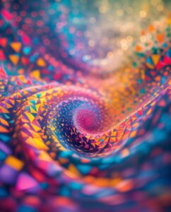 Colorful Geometric Patterns for Remote Work – free AI stock image