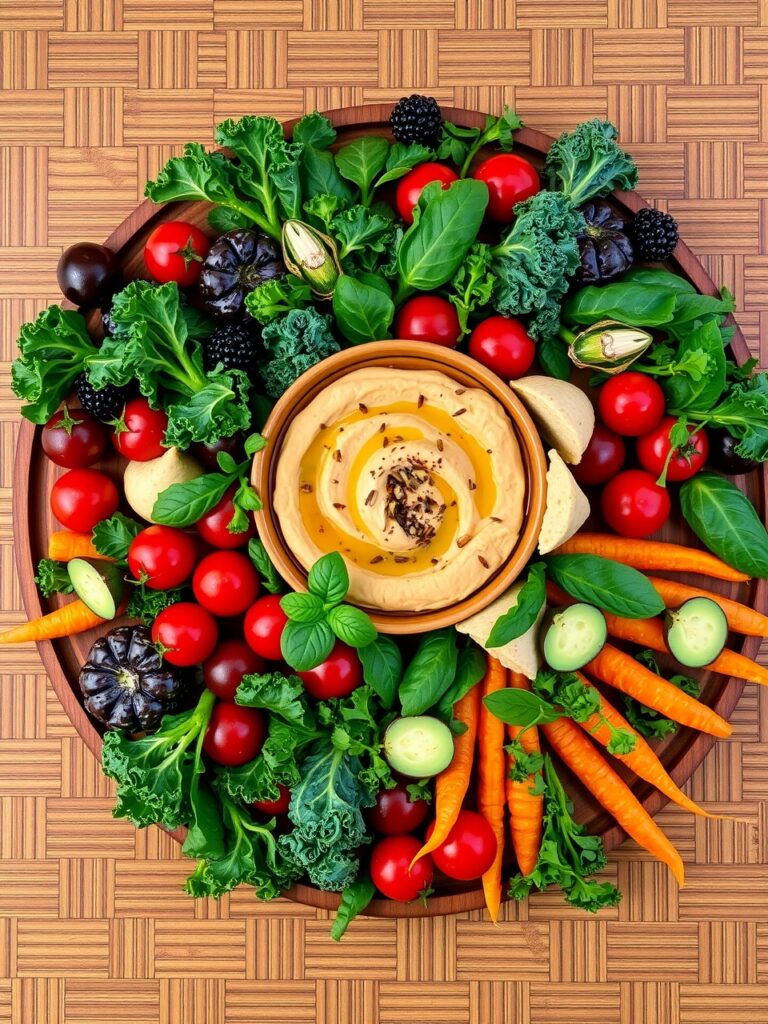 Colorful Gourmet Platter of Fresh Vegetables – free AI stock image