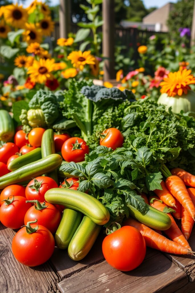 Colorful Harvest of Fresh Vegetables – free AI stock image
