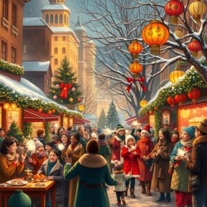Colorful Holiday Celebrations Around the World – free AI stock image