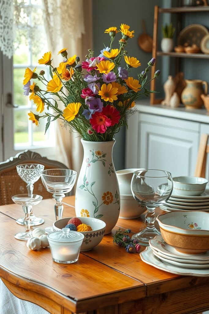 Colorful Objects on a Rustic Table – free AI stock image