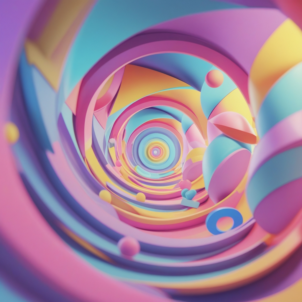 Colorful Retro Geometric Patterns and Shapes – free AI stock image