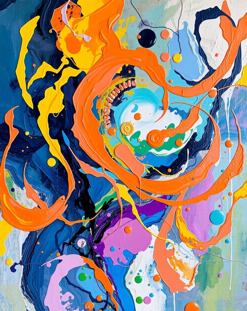 Colorful Rhythms of Abstract Expression – free AI stock image