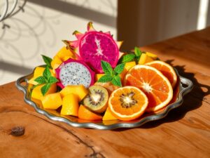 A Colorful Spread of Exotic Fruits – free AI stock image