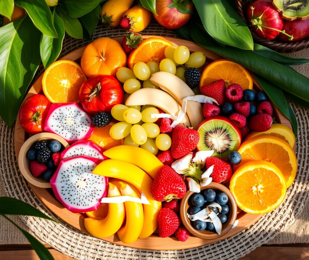 A Colorful Spread of Fresh Fruits – free AI stock image