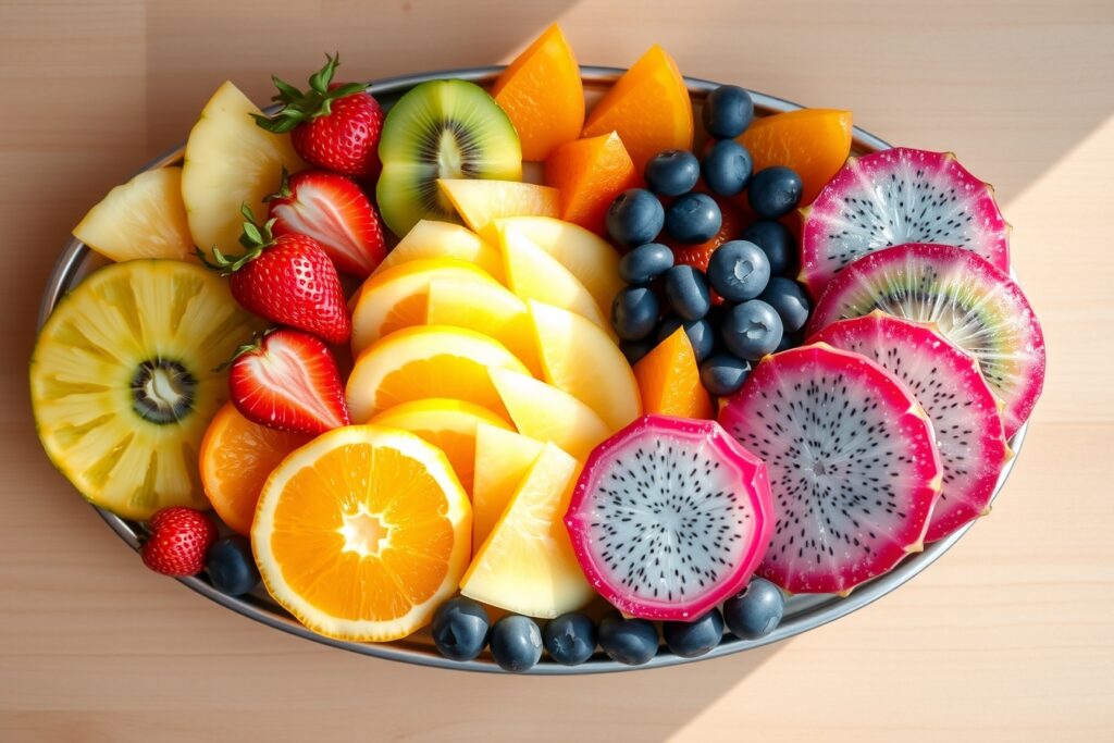 A Colorful Spread of Fresh Fruits – free AI stock image