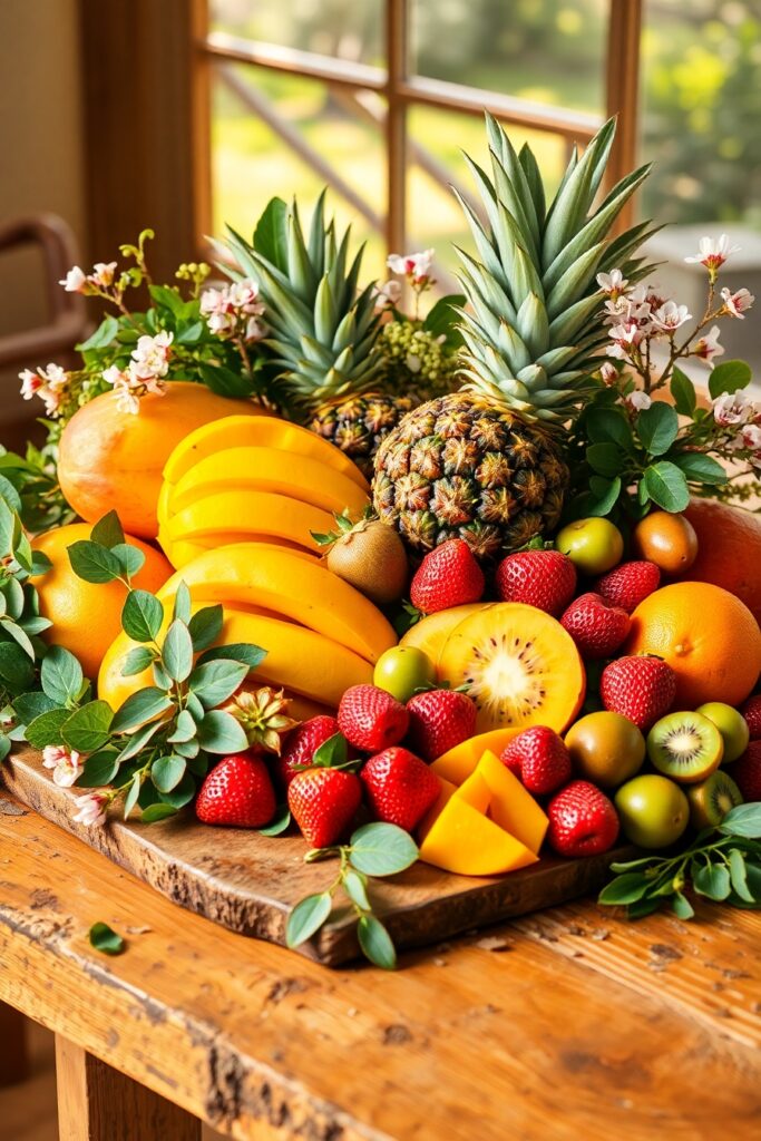 A Colorful Spread of Fresh Fruits – free AI stock image