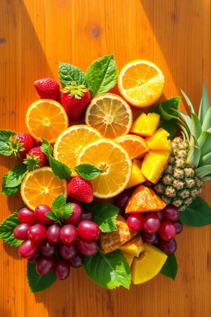 A Colorful Spread of Fresh Fruits – free AI stock image