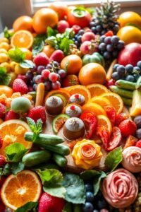 Colorful Spread of Fresh and Delicious Food – free AI stock image