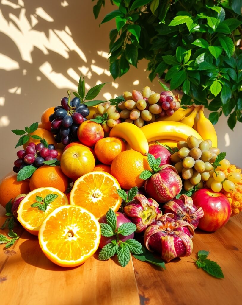 A Colorful Spread of Fresh Fruits – free AI stock image