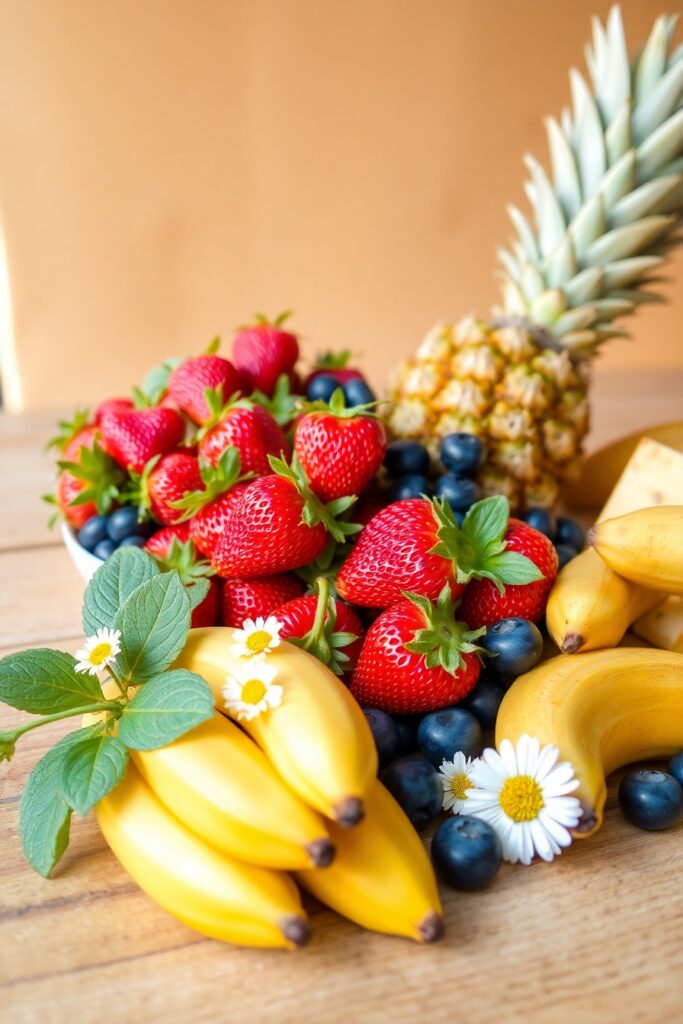 A Colorful Spread of Fresh Fruits – free AI stock image