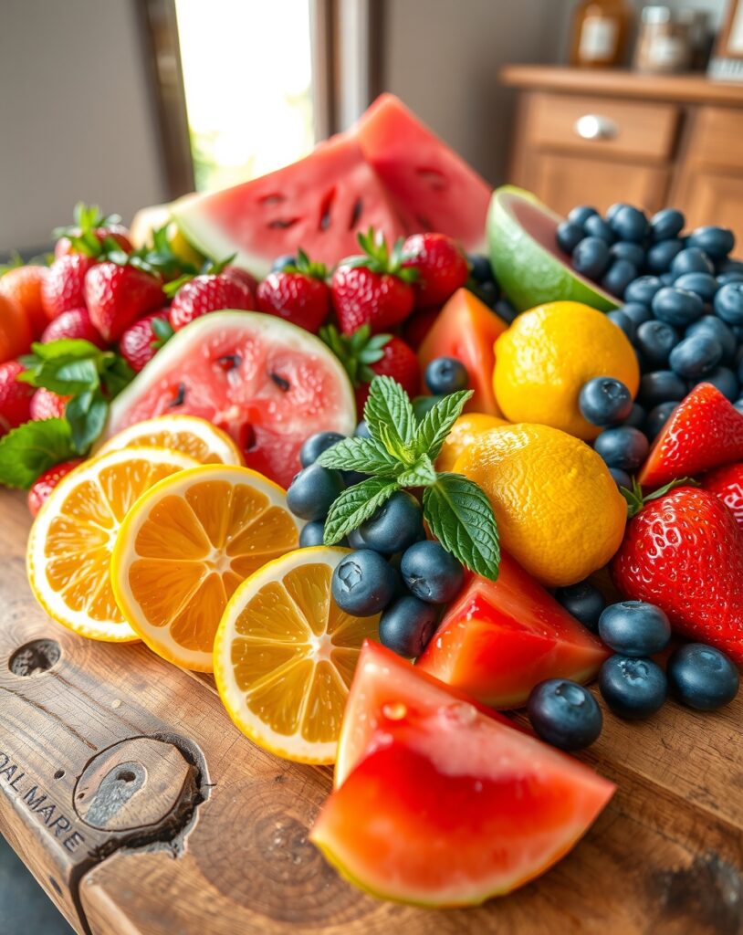 A Colorful Spread of Fresh Fruits – free AI stock image