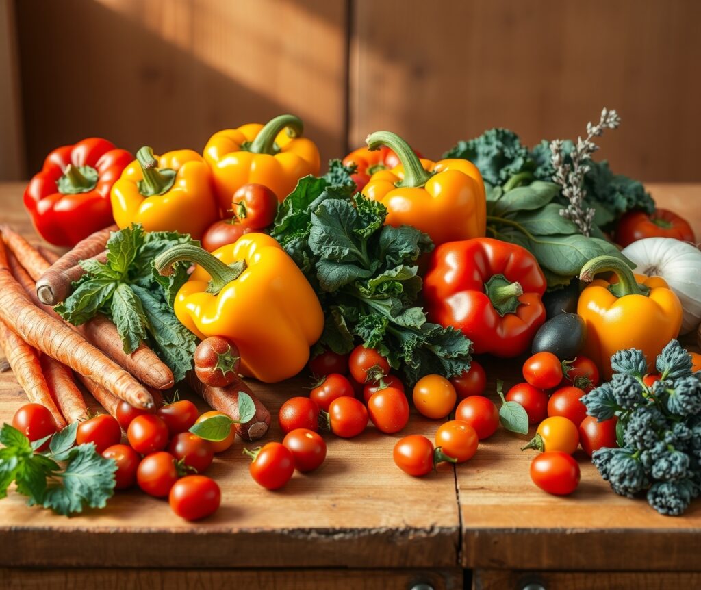 A Colorful Spread of Gourmet Vegetables – free AI stock image