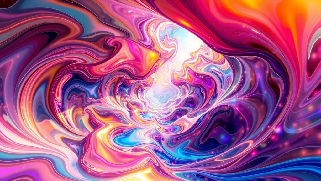 Colorful Surreal Landscape Explosion – free AI stock image