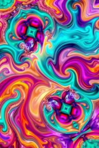 Colorful Swirls and Shapes in Motion – free AI stock image