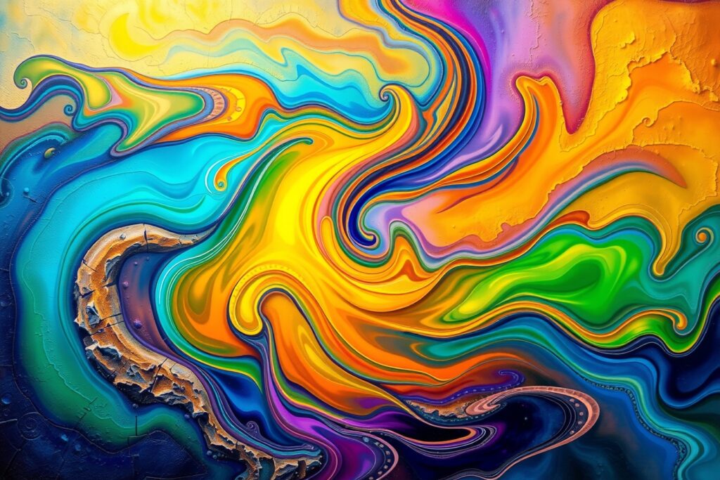 Colorful Swirls in Abstract Motion – free AI stock image