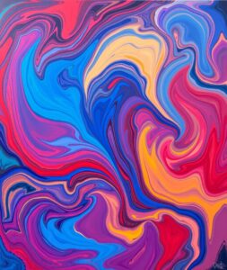Colorful Swirls in an Abstract Universe – free AI stock image