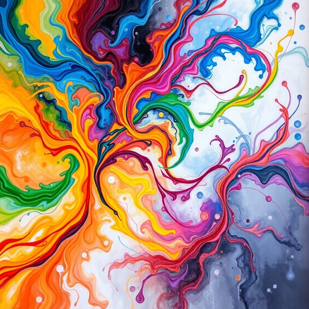 Colorful Swirls in Motion Abstract – free AI stock image