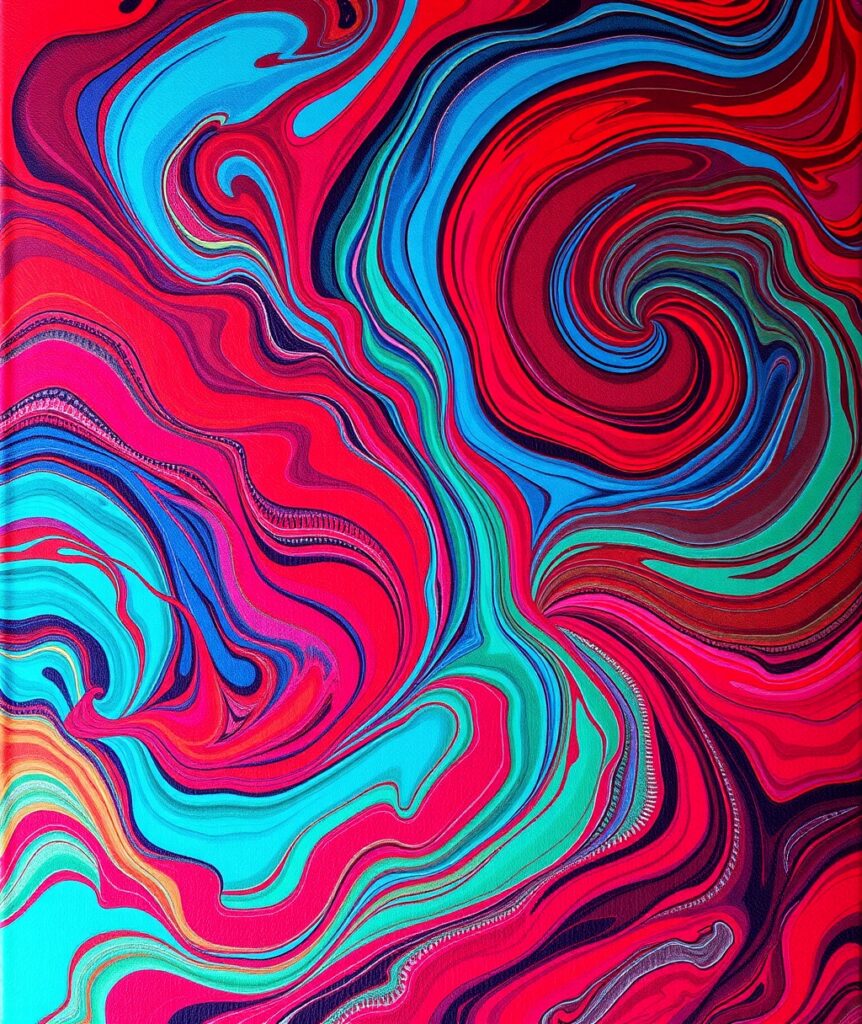 Colorful Swirls of Abstract Emotion – free AI stock image