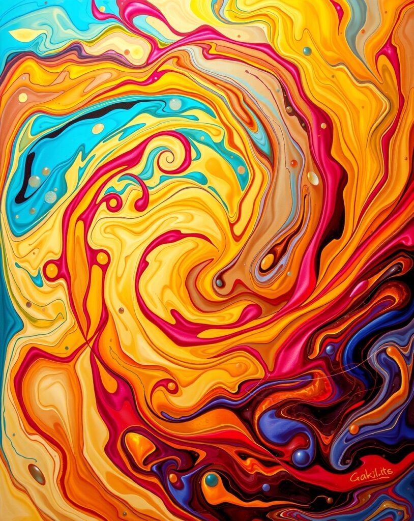 Colorful Swirls of Abstract Emotions – free AI stock image
