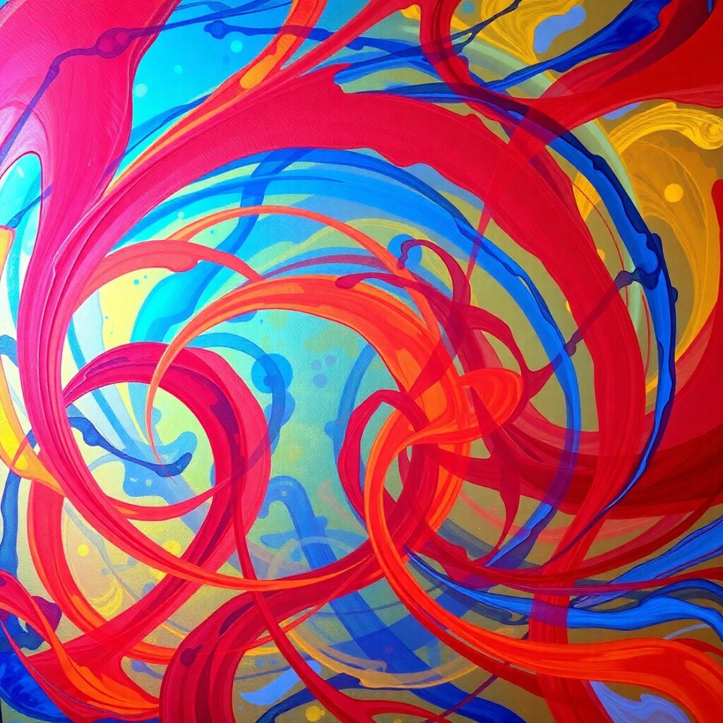 Colorful Swirls of Abstract Emotions – free AI stock image