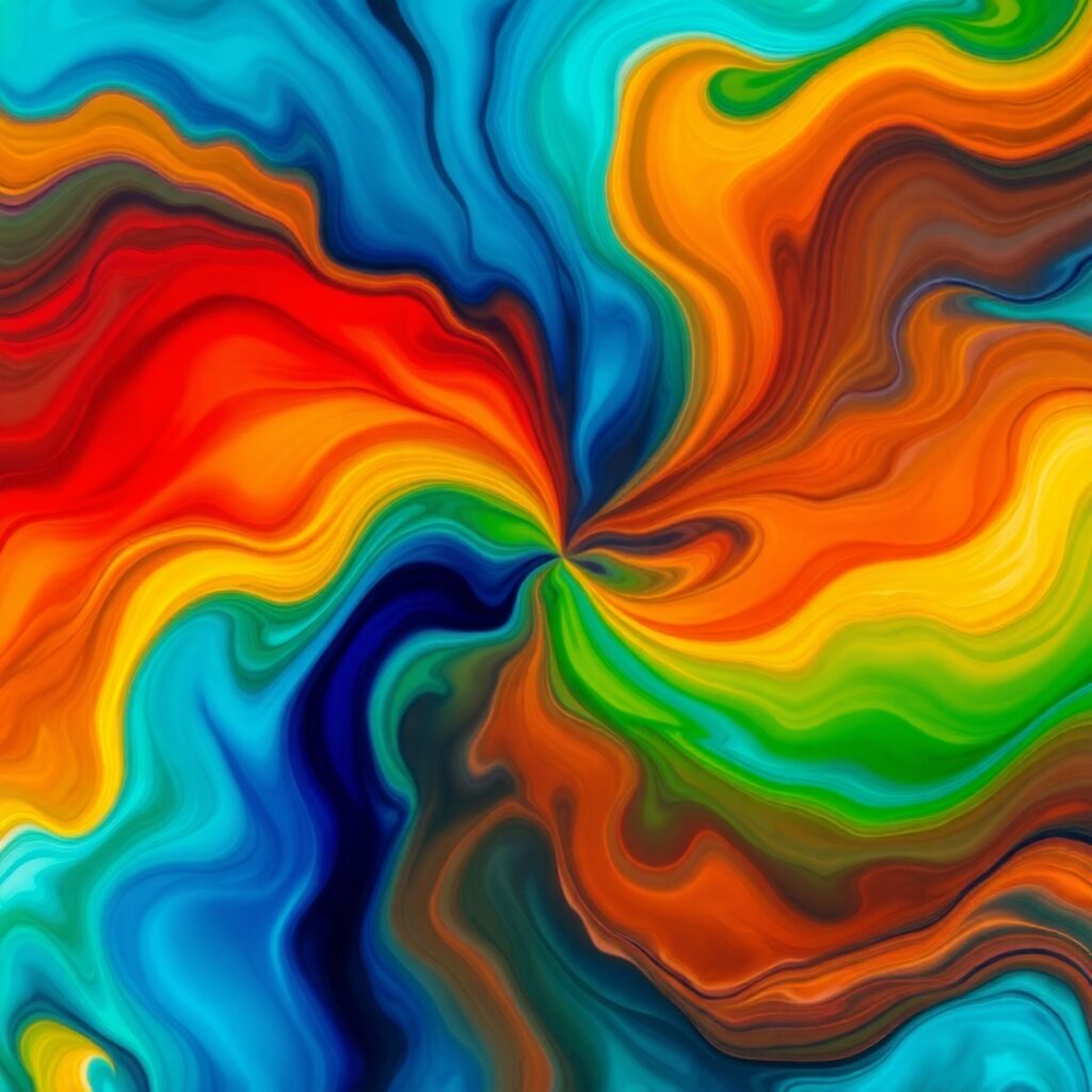 Colorful Swirls of Abstract Energy – free AI stock image