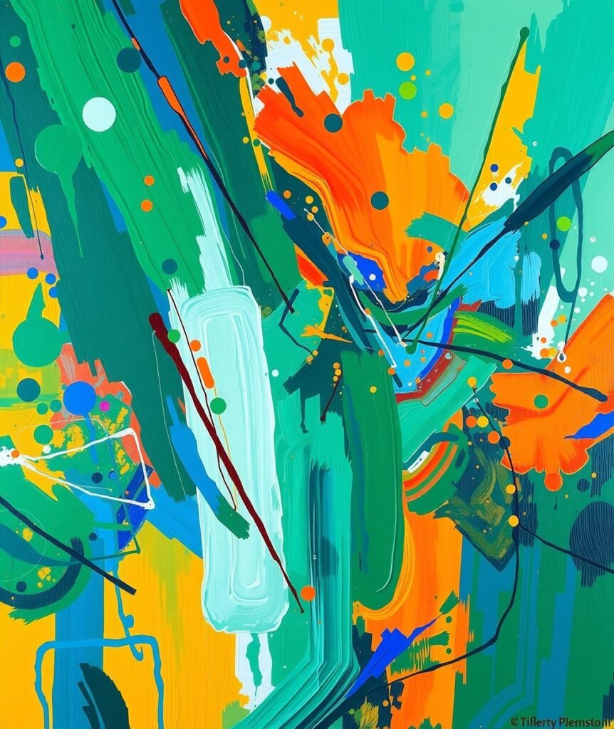 Colorful Swirls of Abstract Expression – free AI stock image