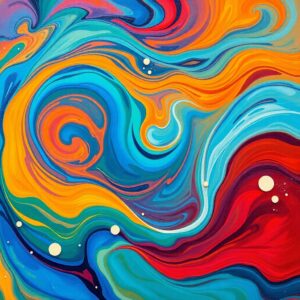 Colorful Swirls of Abstract Expressions – free AI stock image