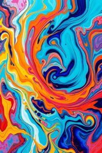 Colorful Swirls of Abstract Forms – free AI stock image