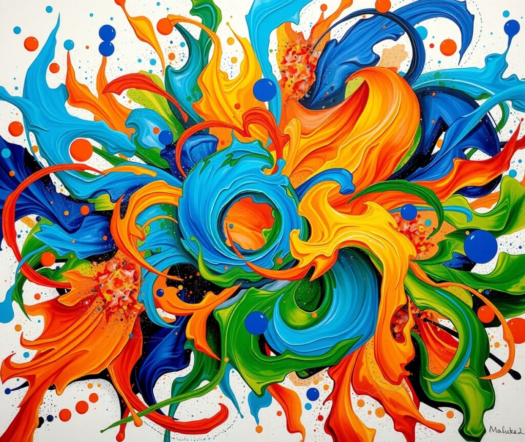 Colorful Swirls of Abstract Patterns – free AI stock image