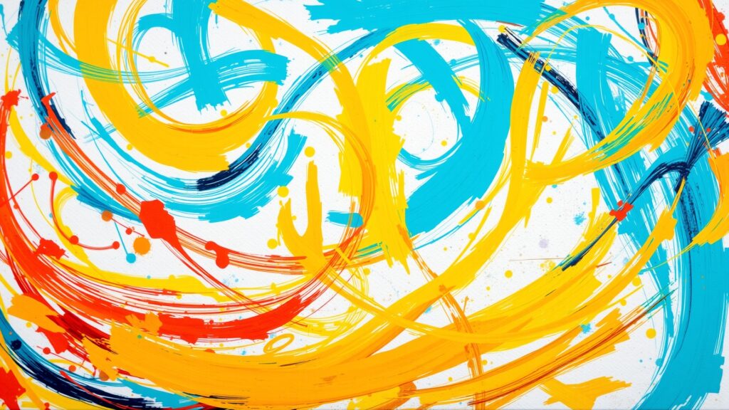 Colorful Swirls of Contemporary Abstract – free AI stock image
