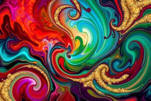Colorful Swirls of Emotion and Thought – free AI stock image