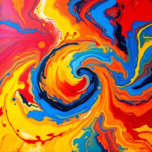 Colorful Swirls of Emotion and Thought – free AI stock image