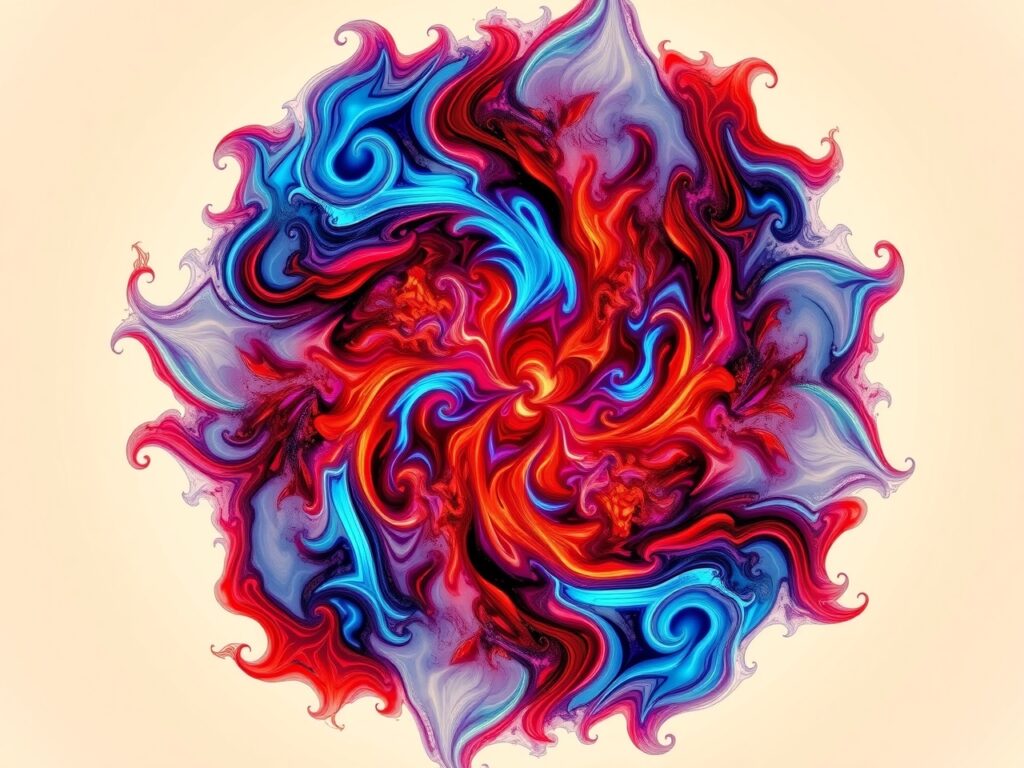 Colorful Swirls of Emotion in Motion – free AI stock image