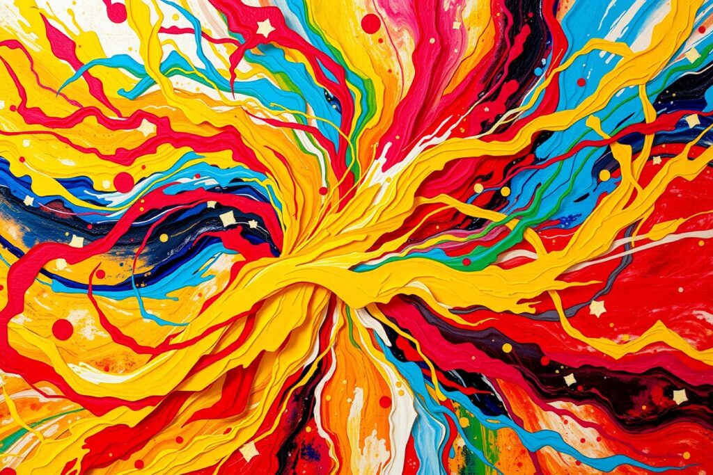 Colorful Swirls of Emotion in Motion – free AI stock image