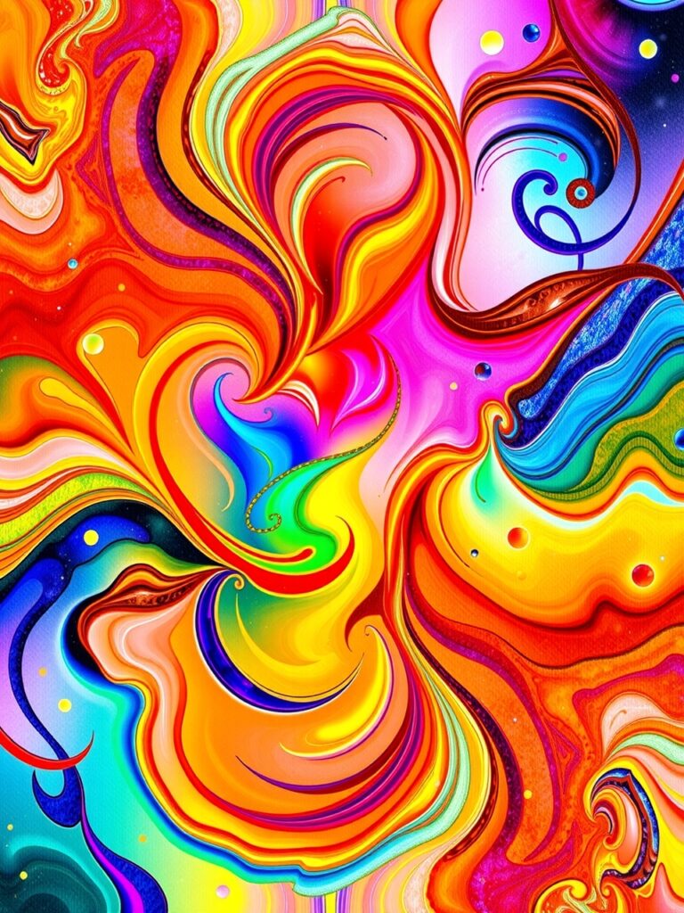 Colorful Swirls of Emotion in Motion – free AI stock image