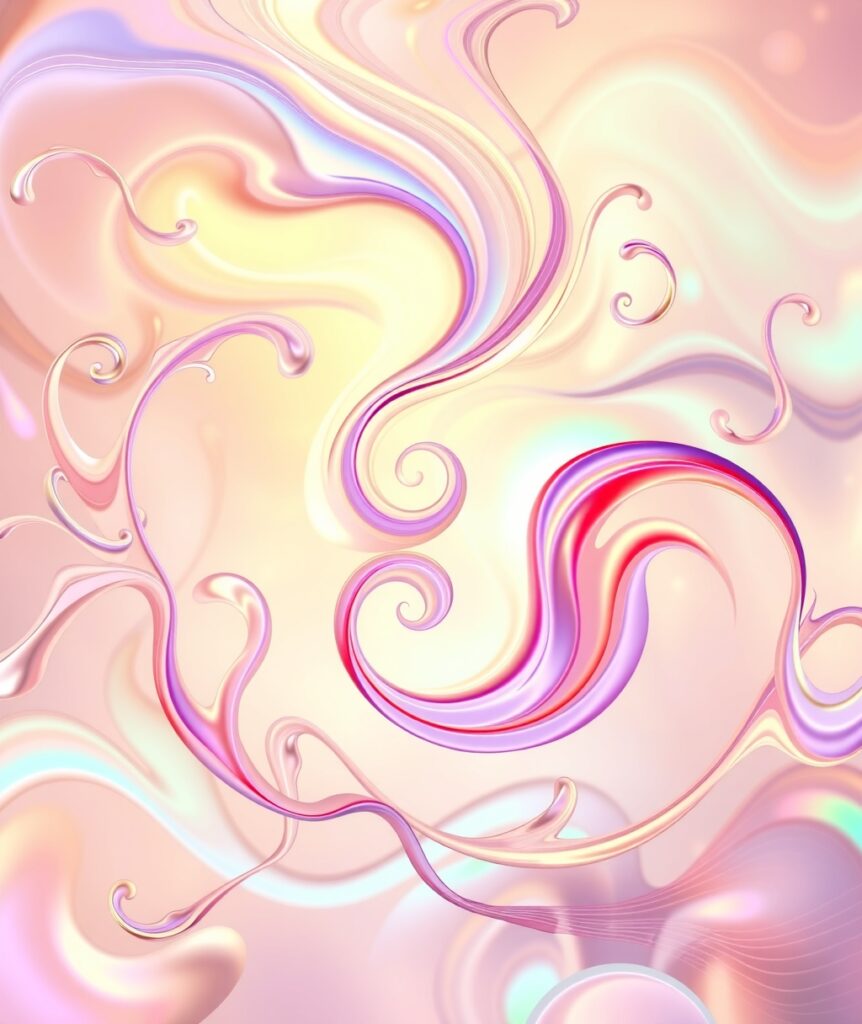 Colorful Swirls of Light and Form – free AI stock image