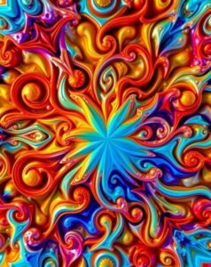 Colorful Swirls of Mixed Textures and Shapes – free AI stock image