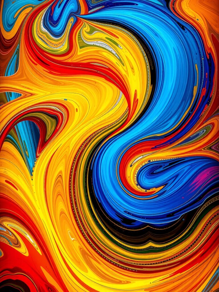 Colorful Waves of Abstract Creativity – free AI stock image