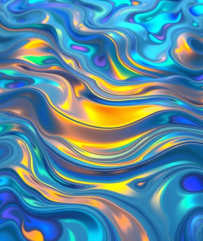 Colorful Waves of Abstract Dreams – free AI stock image