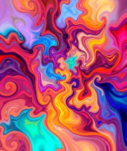 Colorful Waves of Abstract Emotion – free AI stock image