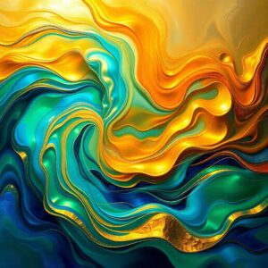 Colorful Waves of Abstract Expression – free AI stock image