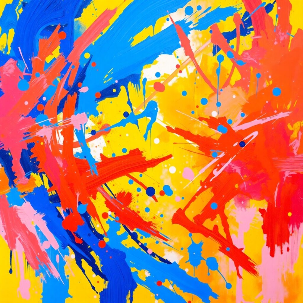 Colorful Waves of Abstract Expressions – free AI stock image