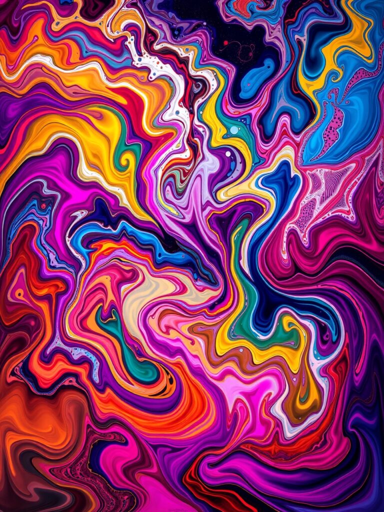 Colorful Waves of Abstract Imagery – free AI stock image