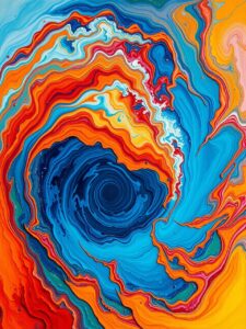 Colorful Waves of Abstract Imagination – free AI stock image