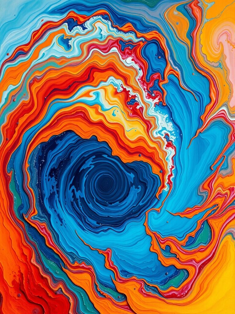 Colorful Waves of Abstract Imagination – free AI stock image