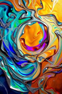 Colorful Waves of Abstract Motion – free AI stock image