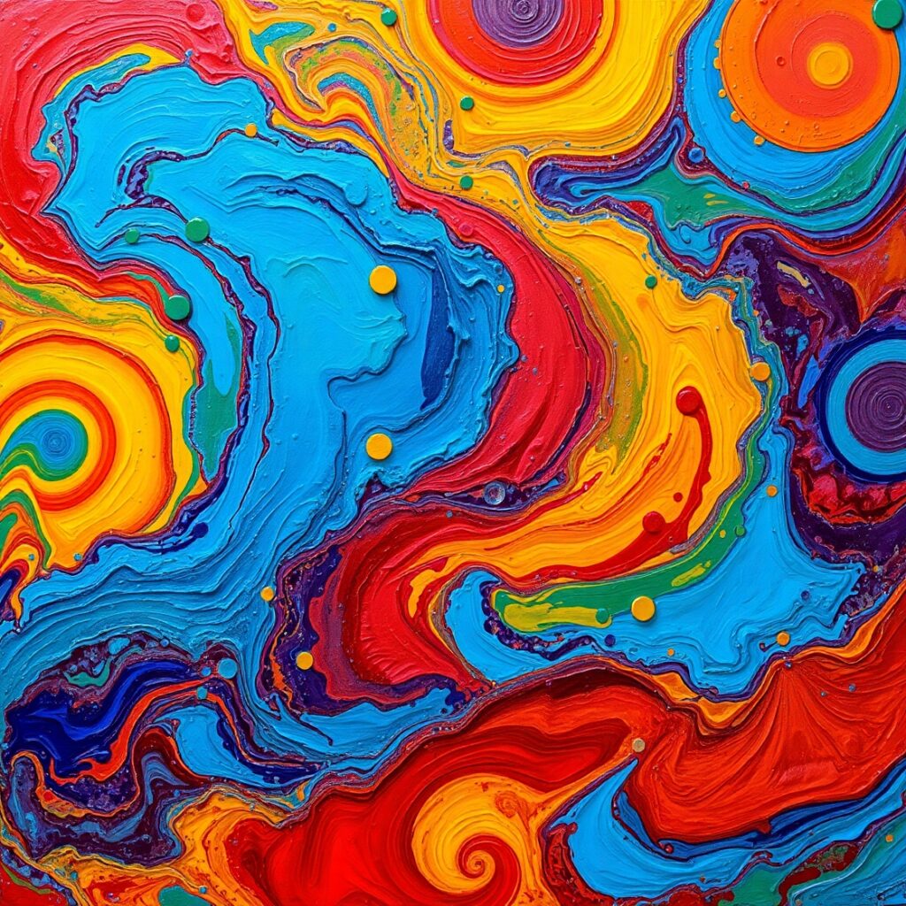 Colorful Waves of Energy and Emotion – free AI stock image